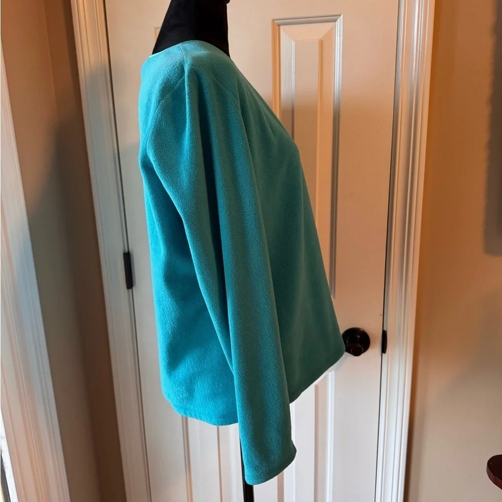 Lands' End Women’s Turquoise Fleece Top